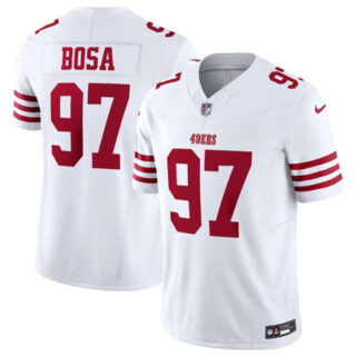 Men's San Francisco 49ers #97 Nick Bosa White 2023 F.U.S.E. Vapor Untouchable Limited Stitched Football Jersey