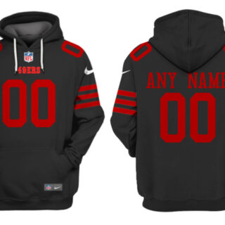 Men's San Francisco 49ers Active Player Custom Black Alternate Pullover Hoodie
