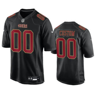 Men's San Francisco 49ers Active Player Custom Black Fashion Limited Stitched Football Game Jersey