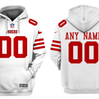 Men's San Francisco 49ers Active Player Custom White Alternate Pullover Hoodie