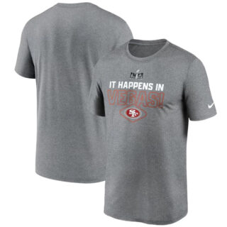 Men's San Francisco 49ers Heather Gray Super Bowl LVIII Logo Lockup T-Shirt