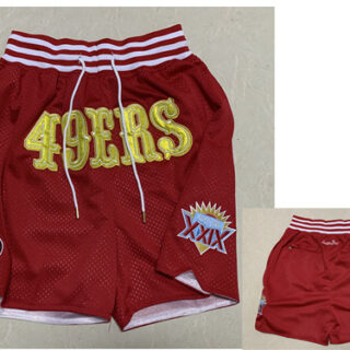 Men's San Francisco 49ers Red XXIX Super Bowl Patch Just Don Shorts