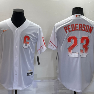 Men's San Francisco Giants #23 Joc Pederson White City Connect Cool Base Stitched Jersey