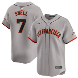 Men's San Francisco Giants #7 Blake Snell Grey Away Limited Stitched Baseball Jersey