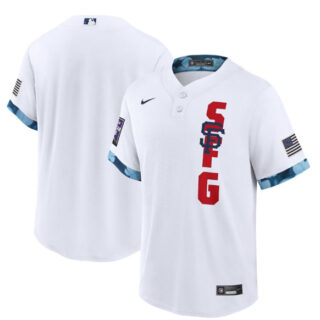 Men's San Francisco Giants Blank 2021 White All-Star Cool Base Stitched MLB Jersey