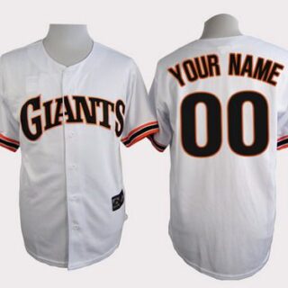 Men's San Francisco Giants Customized 1989 Turn Back The Clock White Jersey