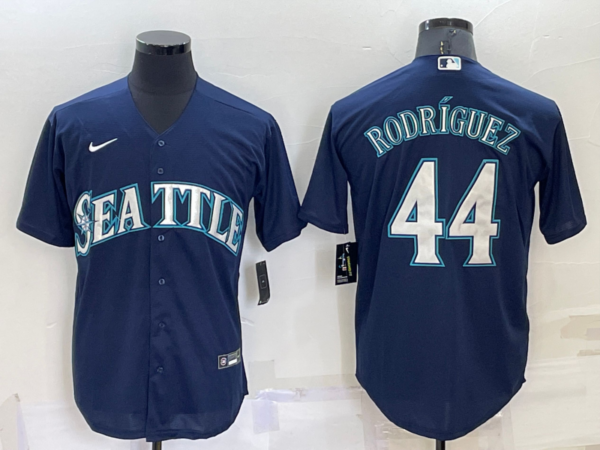 Men's Seattle Mariners #44 Julio Rodríguez Navy Cool Base Stitched Jerseys