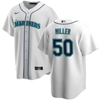 Men's Seattle Mariners #50 Edgar Martinez White Cool Base Stitched Jersey