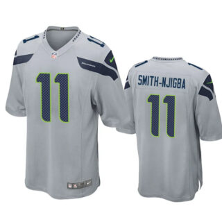 Men's Seattle Seahawks #11 Jaxon Smith-Njigba Grey Stitched Game Jersey