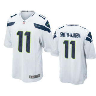 Men's Seattle Seahawks #11 Jaxon Smith-Njigba White Stitched Game Jersey