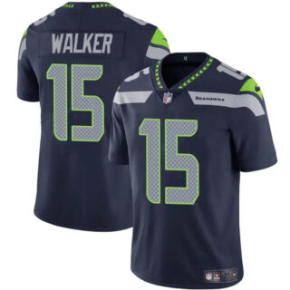 Men's Seattle Seahawks #15 P.J. Walker Navy Vapor Limited Stitched Football Jersey