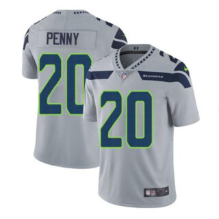 Men's Seattle Seahawks #20 Rashaad Penny Grey Vapor Untouchable Limited Stitched Jersey