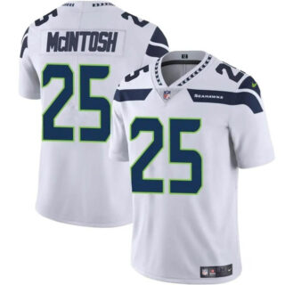 Men's Seattle Seahawks #25 Kenny McIntosh White Vapor Limited Stitched Football Jersey