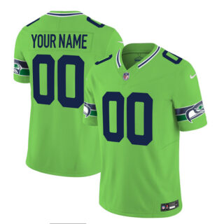 Men's Seattle Seahawks Active Player Custom 2023 F.U.S.E. Green Limited Stitched Football Jersey