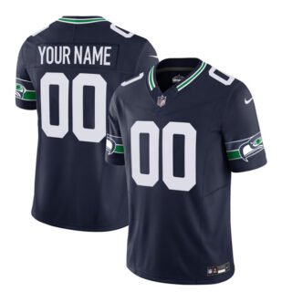 Men's Seattle Seahawks Active Player Custom 2023 F.U.S.E. Navy Limited Stitched Football Jersey