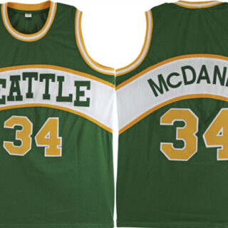Men's Seattle Supersonics #34 Xavier McDaniel Green Stitched Basketball Jersey