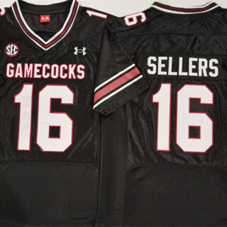 Men's South Carolina Fighting Gamecocks #16 LaNorris Sellers Black Stitched Jersey