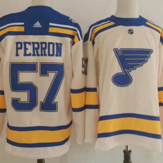 Men's St Louis Blues #57 David Perron Cream 2022 Winter Classic Authentic Jersey