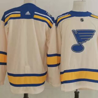 Men's St Louis Blues Blank Cream 2022 Winter Classic Authentic Jersey