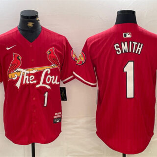 Men's St. Louis Cardinals #1 Ozzie Smith Red 2024 City Connect Limited Stitched Baseball Jersey