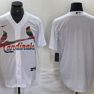 Men's St. Louis Cardinals Blank White Cool Base Stitched Jersey