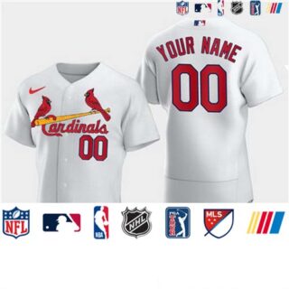 Men's St. Louis Cardinals Custom Nike White Flexbase Jersey