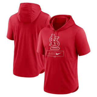 Men's St. Louis Cardinals Red Short Sleeve Pullover Hoodies