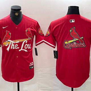 Men's St. Louis Cardinals Team Big Logo Red 2024 City Connect Limited Stitched Baseball Jerseys