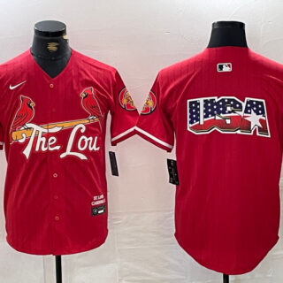 Men's St. Louis Cardinals Team Big Logo Red 2024 City Connect Limited Stitched Baseball Jerseys