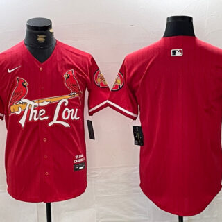 Men's St. Louis Cardinals Team Big Logo Red 2024 City Connect Limited Stitched Baseball Jerseys