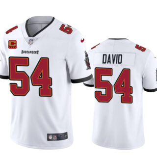 Men's Tampa Bay Buccaneers #54 Lavonte David White 2024 With 4-Star C Patch Vapor Untouchable Limited Stitched NFL Jersey