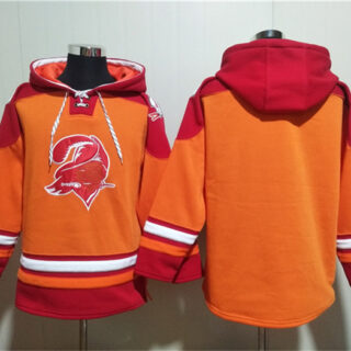 Men's Tampa Bay Buccaneers Blank Orange Red Ageless Must-Have Lace-Up Pullover Hoodie