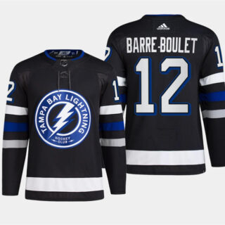 Men's Tampa Bay Lightning #12 Alex Barre-Boulet Black Alternate Premier Breakaway Stitched Jersey