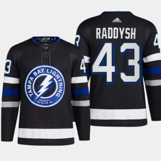 Men's Tampa Bay Lightning #43 Darren Raddysh Black Alternate Premier Breakaway Stitched Jersey