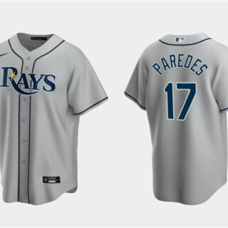 Men's Tampa Bay Rays #17 Isaac Paredes Gray Cool Base Stitched Baseball Jersey