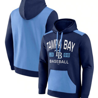 Men's Tampa Bay Rays Navy Light BlueChip In Pullover Hoodie