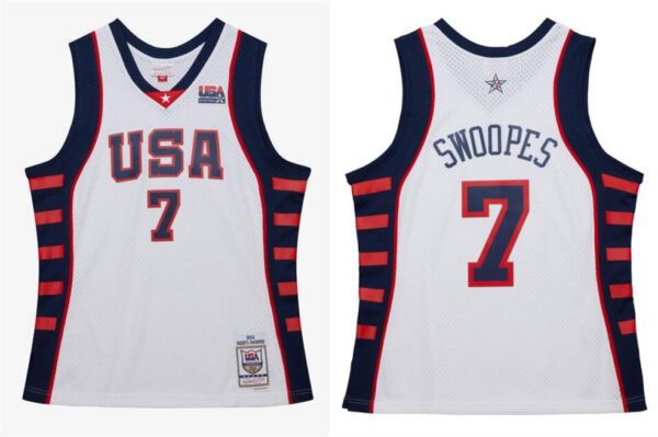 Men's Team USA #7 Sheryl Swoopes White 2024 Stitched Jersey