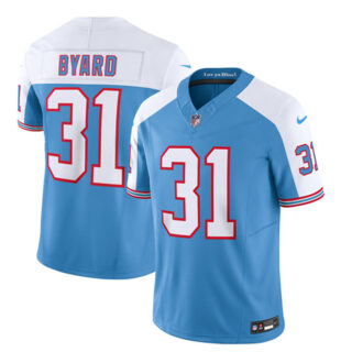 Men's Tennessee Titans #31 Kevin Byard Blue White 2023 F.U.S.E. Vapor Limited Throwback Stitched Football Jersey