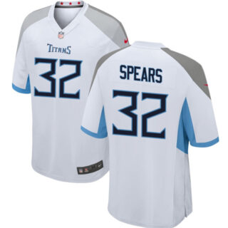 Men's Tennessee Titans #32 Tyjae Spears White Stitched Game Football Jersey
