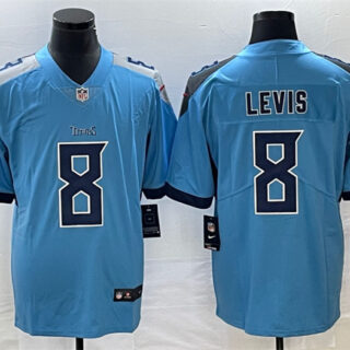 Men's Tennessee Titans #8 Will Levis Blue Vapor Untouchable Stitched Jersey