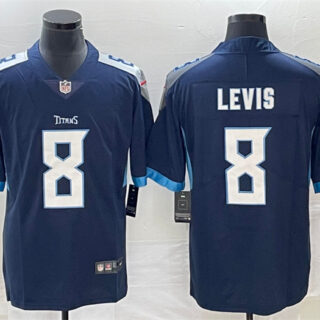 Men's Tennessee Titans #8 Will Levis Navy Vapor Untouchable Stitched Jersey