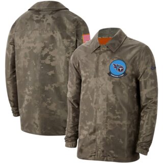 Men's Tennessee Titans Nike Camo 2019 Salute To Service Sideline Full Zip Lightweight Jacket