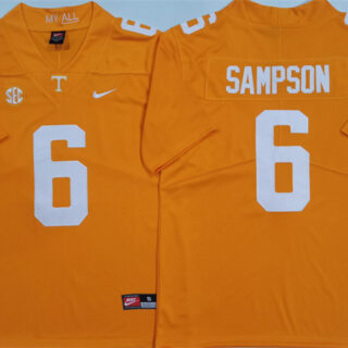 Men's Tennessee Volunteers #6 Dylan Sampson Orange Stitched Jersey