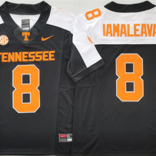 Men's Tennessee Volunteers #8 Nico Iamaleava Black White F.U.S.E. Stitched Jersey