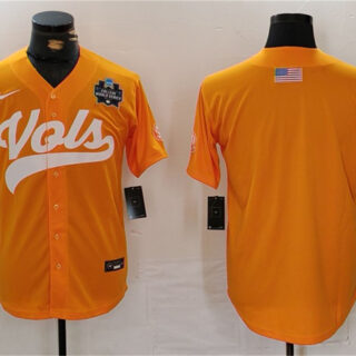 Men's Tennessee Volunteers Orange With Patch Stitched Jersey
