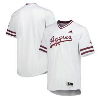 Men's Texas A&M Aggies White Stitched Baseball Jersey