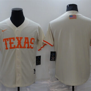 Men's Texas Longhorns Blank Cream Vapor Untouchable Stitched Jersey
