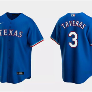 Men's Texas Rangers #3 Leody Taveras Royal Cool Base Stitched Baseball Jersey