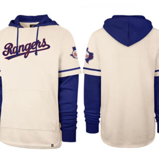 Men's Texas Rangers Cream Pullover Hoodie