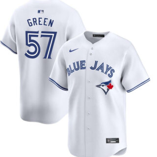 Men's Toronto Blue Jays #57 Chad Green White Cool Base Stitched Jersey